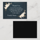 葬儀後の花の枝の花冠サンキューカード ノートカード (正面/裏面)