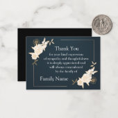 葬儀後の花の枝の花冠サンキューカード ノートカード (正面/裏面インサイチュ)