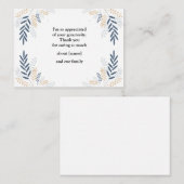 葬儀後の葉付き木の枝サンキューカード ノートカード (正面/裏面)