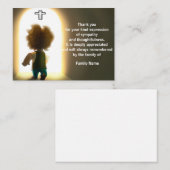 葬儀後の軽い救いサンキューカード ノートカード (正面/裏面)