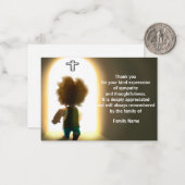 葬儀後の軽い救いサンキューカード ノートカード (正面/裏面インサイチュ)