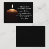 葬儀後の闇の明かりサンキューカード ノートカード (正面/裏面)