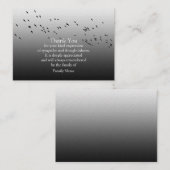葬儀後の鳥シルエットサンキューカード ノートカード (正面/裏面)
