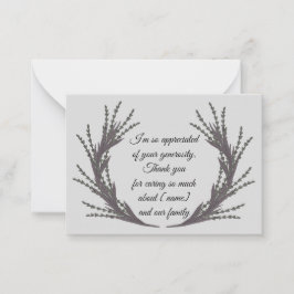 葬儀後用水彩サンキューカード ノートカード