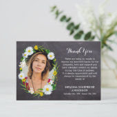 葬儀悔やみや弔慰カスタム写真フローラメモリアル サンキューカード (スタンド正面)