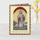 葬儀悔やみや弔慰サンキューイエスグッドシェパード カード (黄色い花)