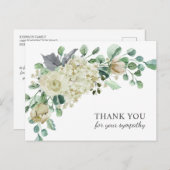 葬儀悔やみや弔慰サンキュークレムウォーター色フローラ ポストカード (正面/裏面)