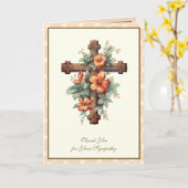 葬儀悔やみや弔慰サンキュークロスフローラ カード (黄色い花)