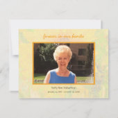 葬儀悔やみや弔慰サンキューサンフラワーテーマカード ノートカード (裏面)