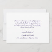 葬儀悔やみや弔慰サンキューバラ水彩フローラ サンキューカード (裏面)