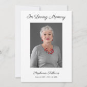 葬儀悔やみや弔慰サンキューフォトカード 招待状 (裏面)