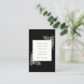 葬儀悔やみや弔慰メモリアル緑の祈りの言葉カード 名刺 (スタンド正面)