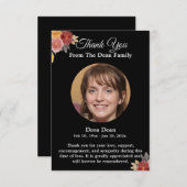 葬儀悔やみや弔慰メモリアル サンキューカード (正面/裏面)