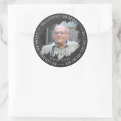 葬儀悔やみや弔慰写真記念ステッカー ラウンドシール (バッグ)