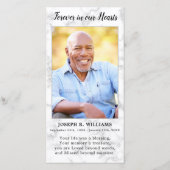 葬儀悔やみや弔慰写真記念祈りの言葉しおり (正面)