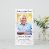 葬儀悔やみや弔慰写真記念祈りの言葉しおり (スタンド正面)