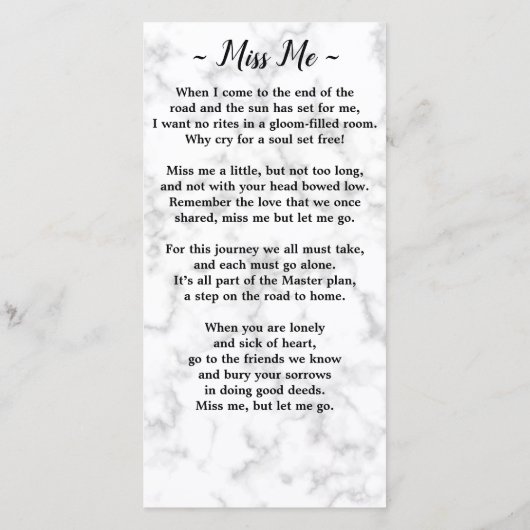 葬儀悔やみや弔慰写真記念祈りの言葉しおり (裏面)