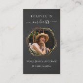 葬儀悔やみや弔慰写真記念祈りの言葉カード 名刺 (正面)