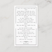 葬儀悔やみや弔慰写真記念祈りの言葉カード 名刺 (裏面)