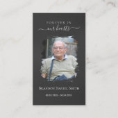 葬儀悔やみや弔慰写真記念祈りの言葉カード 名刺 (正面)