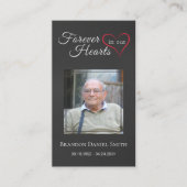 葬儀悔やみや弔慰写真記念祈りの言葉カード 名刺 (正面)