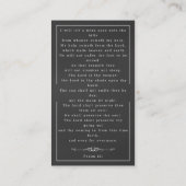 葬儀悔やみや弔慰写真記念祈りの言葉カード 名刺 (裏面)