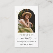 葬儀悔やみや弔慰写真記念祈りの言葉カード 名刺 (正面)