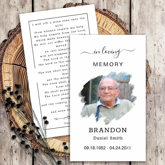 葬儀悔やみや弔慰写真記念祈りの言葉カード 名刺