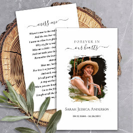 葬儀悔やみや弔慰写真記念祈りの言葉カード 名刺