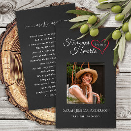 葬儀悔やみや弔慰写真記念祈りの言葉カード 名刺