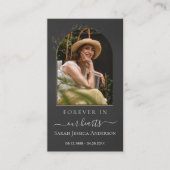 葬儀悔やみや弔慰写真記念祈りの言葉カード 名刺 (正面)