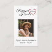 葬儀悔やみや弔慰写真記念祈りの言葉カード 名刺 (正面)