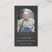 葬儀悔やみや弔慰写真記念祈りの言葉カード 名刺 (正面)