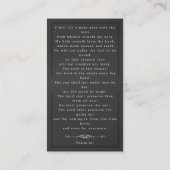 葬儀悔やみや弔慰写真記念祈りの言葉カード 名刺 (裏面)