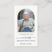 葬儀悔やみや弔慰写真記念祈りの言葉カード 名刺 (正面)