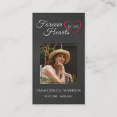 葬儀悔やみや弔慰写真記念祈りの言葉カード 名刺 (正面)