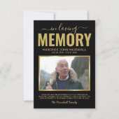 葬儀悔やみや弔慰写真 サンキューカード (正面)