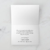 葬儀悔やみや弔慰感謝状アイボリー水彩フローラ サンキューカード (内部)