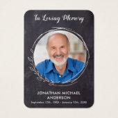 葬儀悔やみや弔慰記念祈りの言葉カード付き写真 (正面)