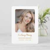 葬儀悔やみや弔慰記念祈りの言葉記念カード 招待状 (スタンド正面)