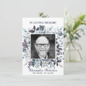 葬儀悔やみや弔慰詩祈りの言葉ありがとう |青 サンキューカード (スタンド正面)