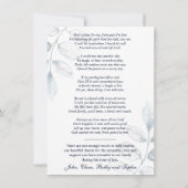 葬儀悔やみや弔慰詩祈りの言葉ありがとう |青 サンキューカード (裏面)