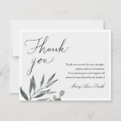 葬儀悔やみや弔慰追悼式サンキューカード (正面)