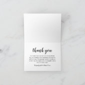 葬儀悔やみや弔慰3 Photo Memorial Thank You カード (内部)