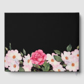 葬儀愛のワンウォータカラーピンク白いバラ ゲストブック (裏面)