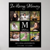 葬儀愛の思い出パーソナライズされたのコラージュ ポスター (正面)