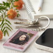 葬儀愛顧バラ石英光記念祈りの言葉 キーホルダー (正面右)