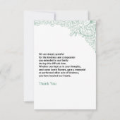 葬儀感謝カード 招待状 (裏面)