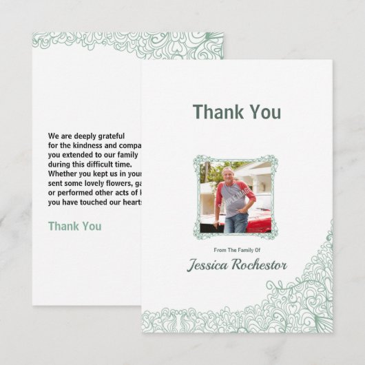 葬儀感謝カード 招待状 (正面/裏面)