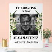 葬儀招待状お祝いライフフローラ アクリルサイン (ウェディング)